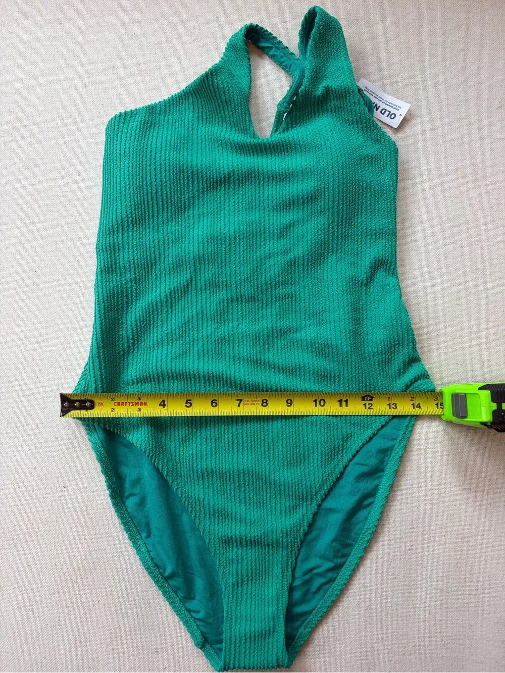 Old Navy Green Ribbed One-Piece Swimsuit for Kids